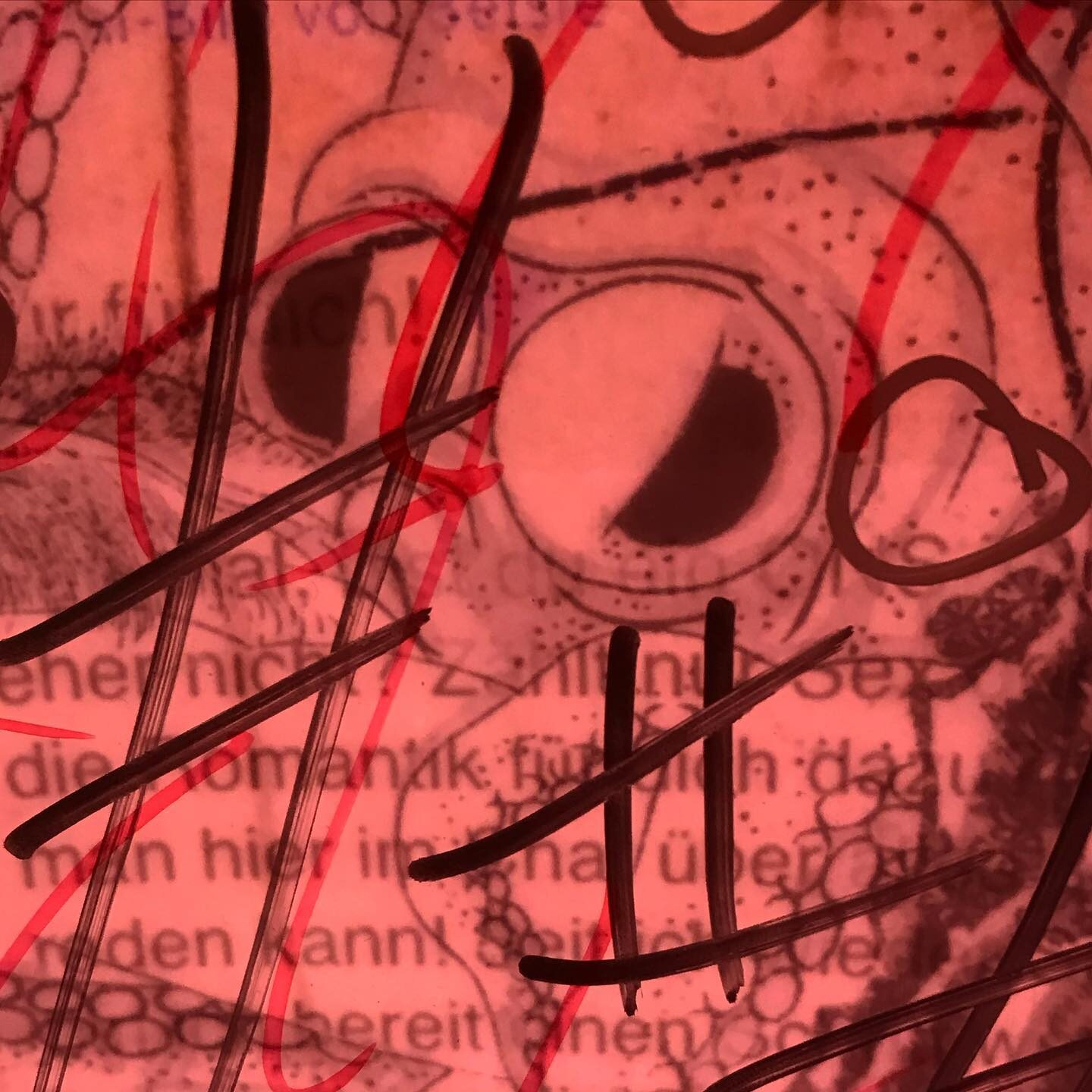 Lichtkubus rot — Detail