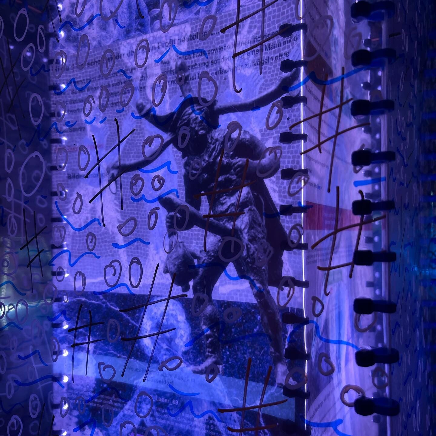 Lichtkubus blau — Detail